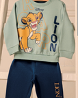 Pigiama neonato Re leone cotone felpato
