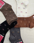 Tris calze corte donna caldo cotone flake