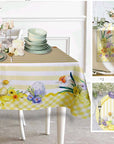 Tovaglia yellow easter cotone antimacchia
