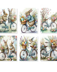 Set 6 strofinacci bunny on bike