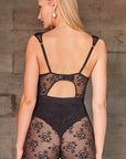 Body con Scollo Balconcino Floreale e Dettagli Perizoma Gisela