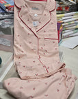 Pigiama donna in puro cotone cherry