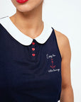 Pigiama donna pin up stile marinaro
