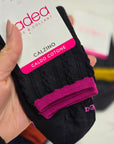 Calzini donna caldo cotone treccia