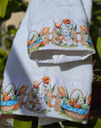 Coppia asciugamani bunny garden