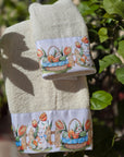 Coppia asciugamani bunny garden