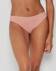 Slip brasiliana in microfibra con pizzo sul retro - 1/0226