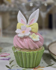 Muffin decorativo con orecchie coniglietto