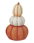 Statuetta Tris zucche decorative con altezza 50 cm