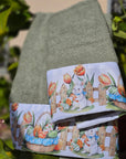 Coppia asciugamani bunny garden