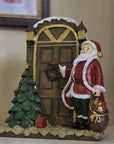 Statuetta decorativa Babbo natale con sacco 18x7x20 cm