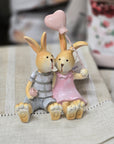 Coppia di Coniglietti Decorativi con Cuore