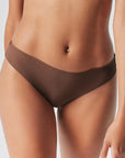 Slip brasiliana in microfibra con pizzo sul retro - 1/0226