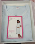Camicia clinica-parto jersey mezza manica aperta