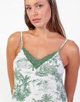 Camicia toile de Jouy con pizzo