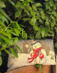 Cuscino arredo natalizio pupazzo di neve