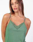 Pigiama corto e maglia spalline toile de Jouy con pizzo