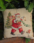 Cuscino arredo babbo natale con lanterna