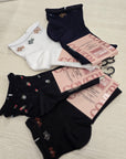 Set 2 paia calzini smollanti senza elastico Fiorellini