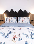 Copripiumino matrimoniale Sci 100% cotone - Blu