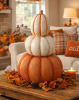 Statuetta Tris zucche decorative con altezza 50 cm