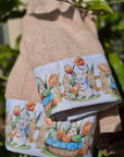 Coppia asciugamani bunny garden