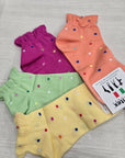 Set 2 paia calzini filo scozia pois