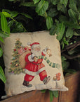 Cuscino arredo babbo natale con lanterna