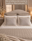 Cuscino arredo pon-pon