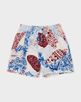 Pigiama corto spalline pizzo sul retro coralli in modal e cotone
