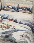 Copripiumino paesaggio invernale