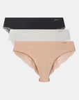 Slip brasiliana in microfibra con pizzo sul retro - 1/0226