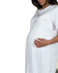 Camicia clinica-parto jersey mezza manica aperta