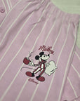 Pigiama ragazza Mickey rigato aperto taglio uomo