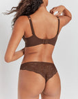 Slip brasiliana in microfibra con pizzo sul retro - 1/0226