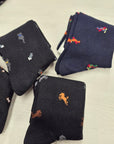 Tris calze lunghe uomo caldo cotone animals