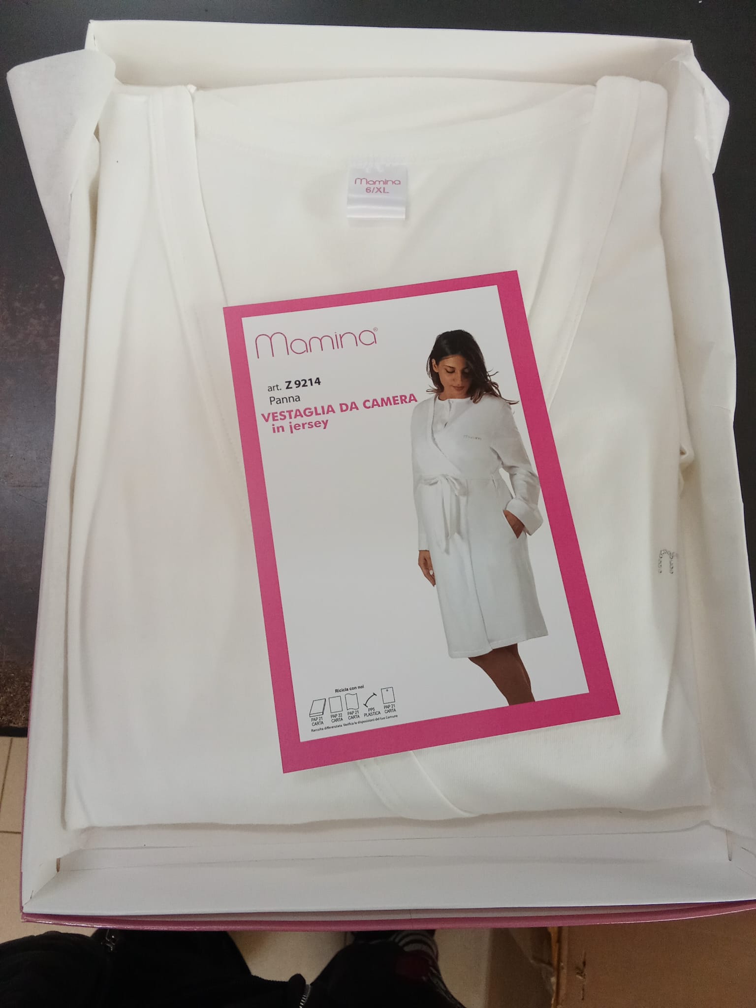 Vestaglia incrociata jersey di puro cotone