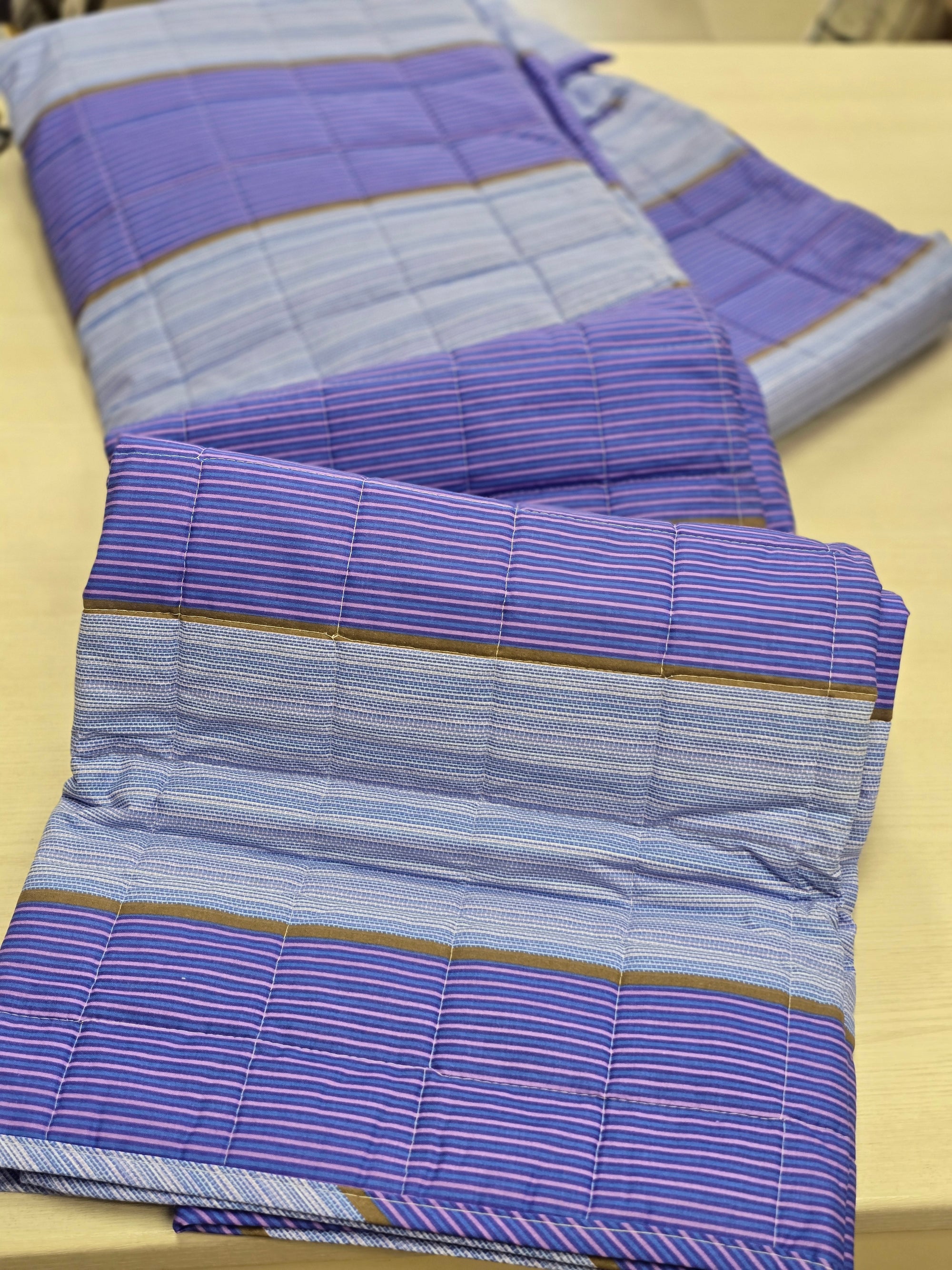 Trapuntino multicolor 100% cotone stripe bluette