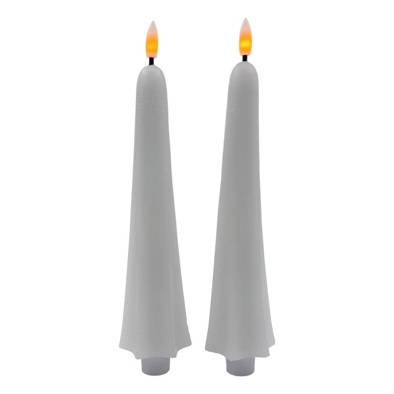 Set 2 Candele fantasma halloween luce led altezza 25 cm
