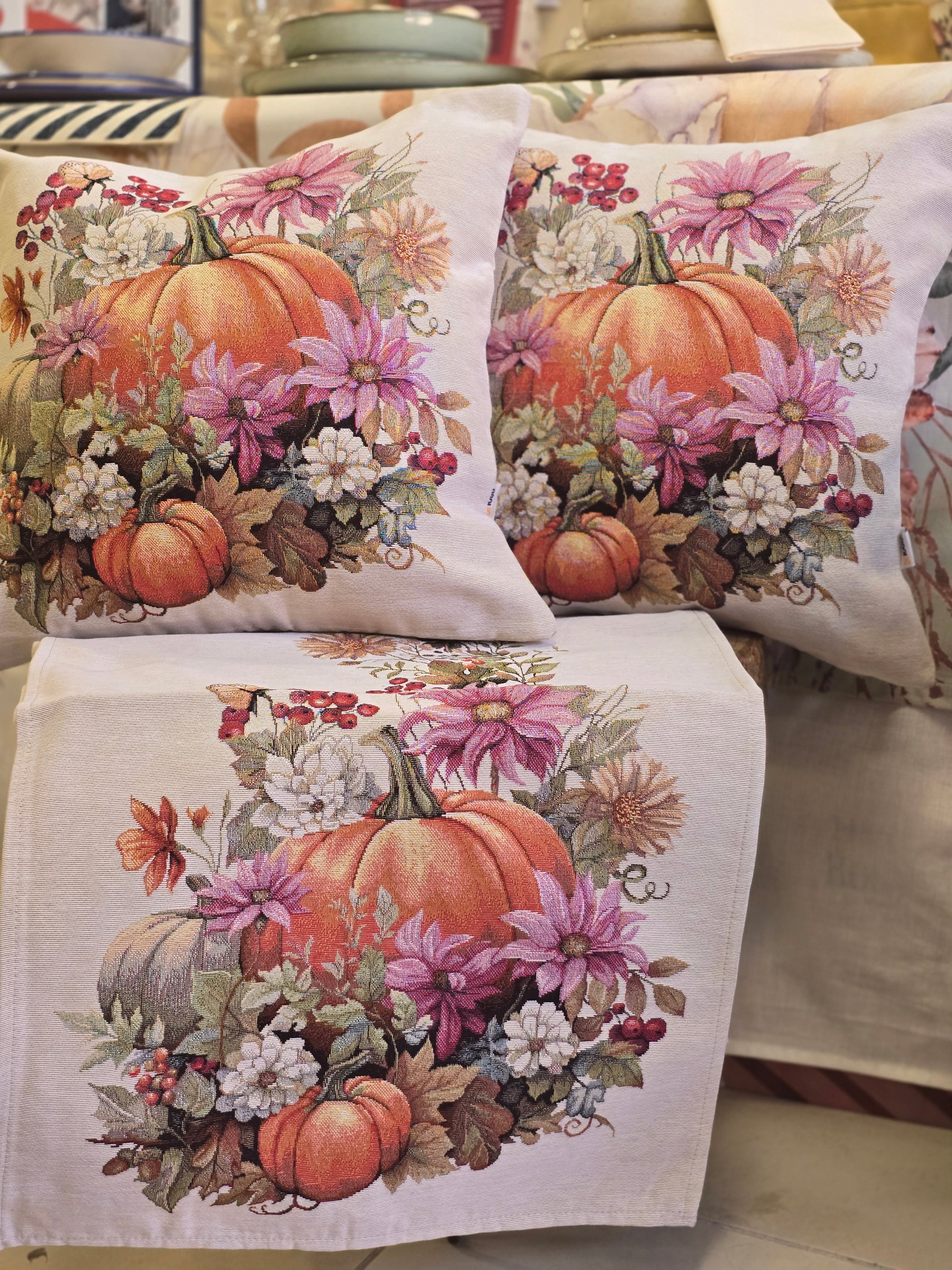 Runner 40x140 cm zucche autunno in gobelin