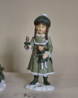 Statuetta decorativa bambina con candela 13 cm