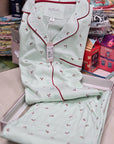 Pigiama donna in puro cotone cherry