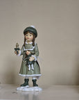 Statuetta decorativa bambina con candela 13 cm