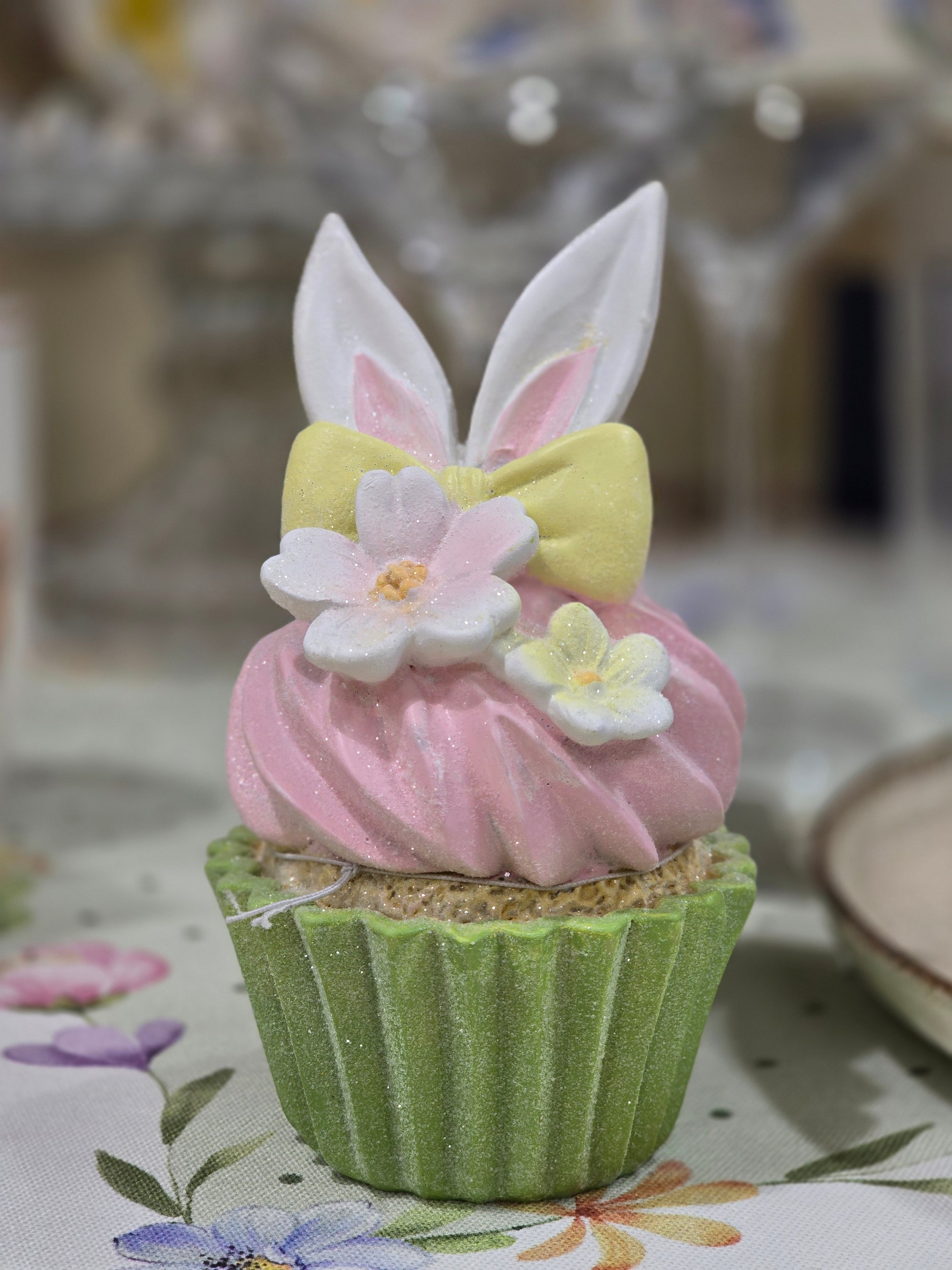 Muffin decorativo con orecchie coniglietto
