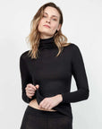 Maglia manica lunga collo alto viscosa e lana gisela