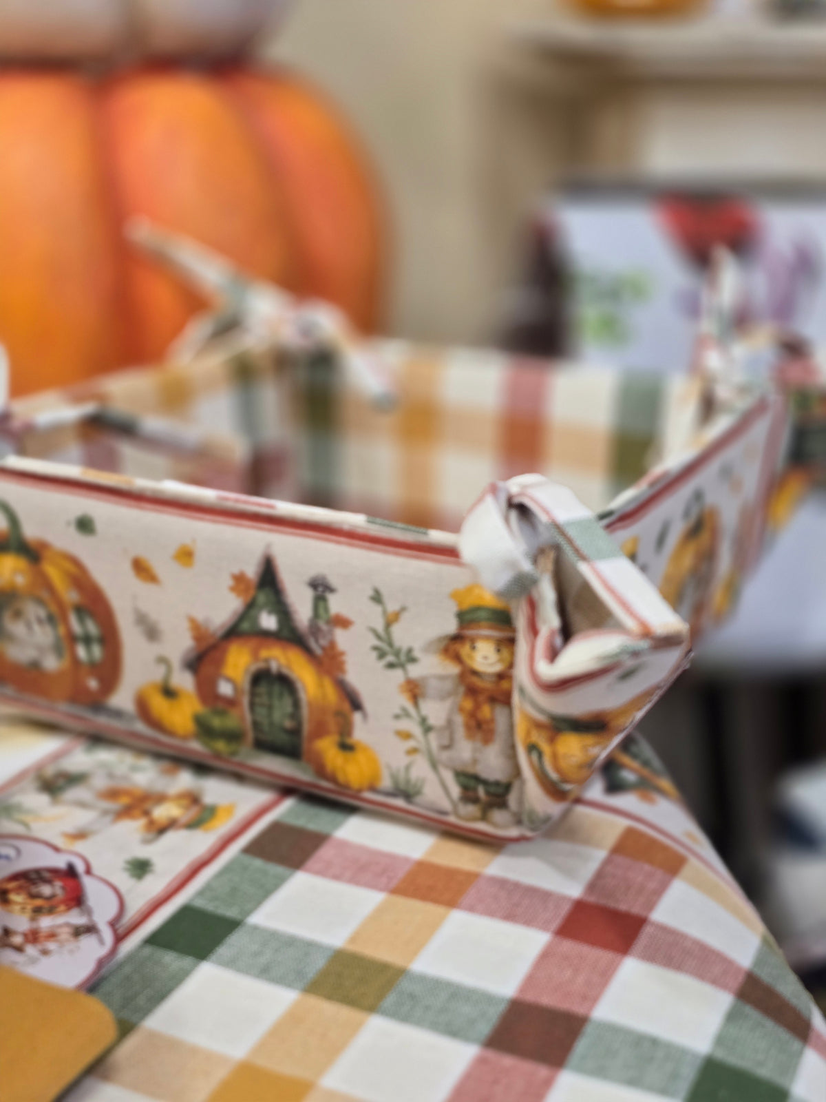 Cestino portapane/cialde- zucche in festa