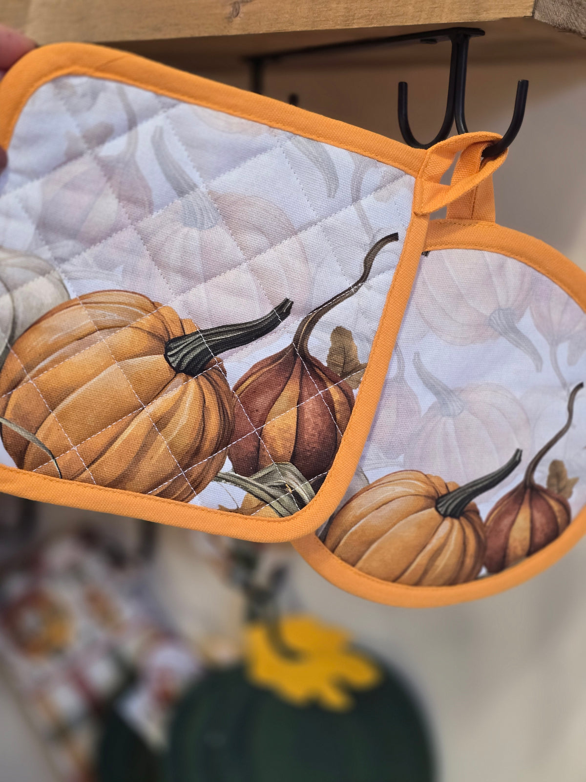 Coppia presine zucche autunno