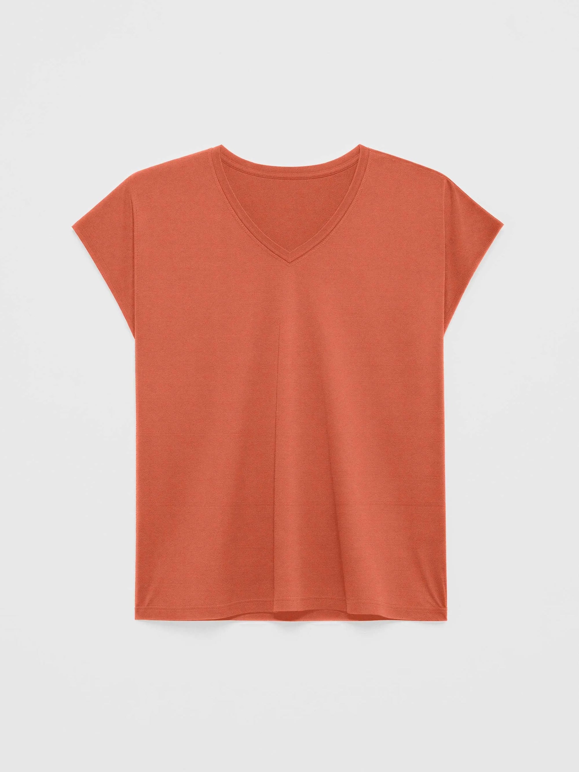T-shirt basic scollo v Freschissima Ruggine