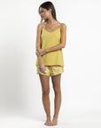 Pigiama spalline yellow flowers