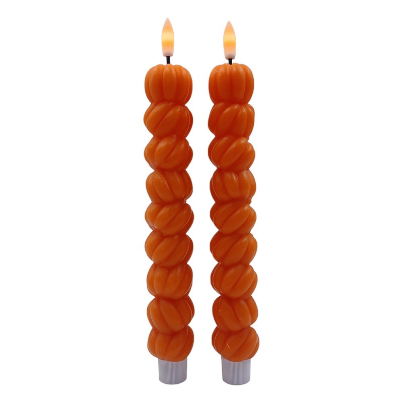 Set 2 Candele zucche 25 cm luce led